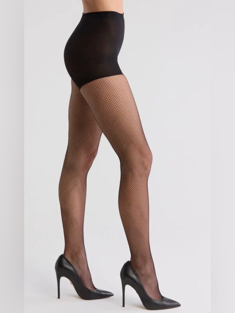 Nordstrom Black Fishnet Tight - Comfort Control Top NWT Sz M-L